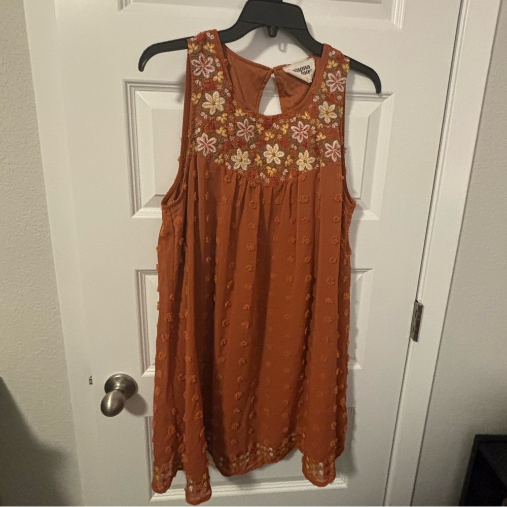Burnt orange country dress
